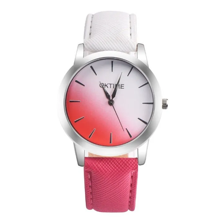 Women's Retro Rainbow Design Watch - Elegant Fashion Analog Quartz Wristwatch