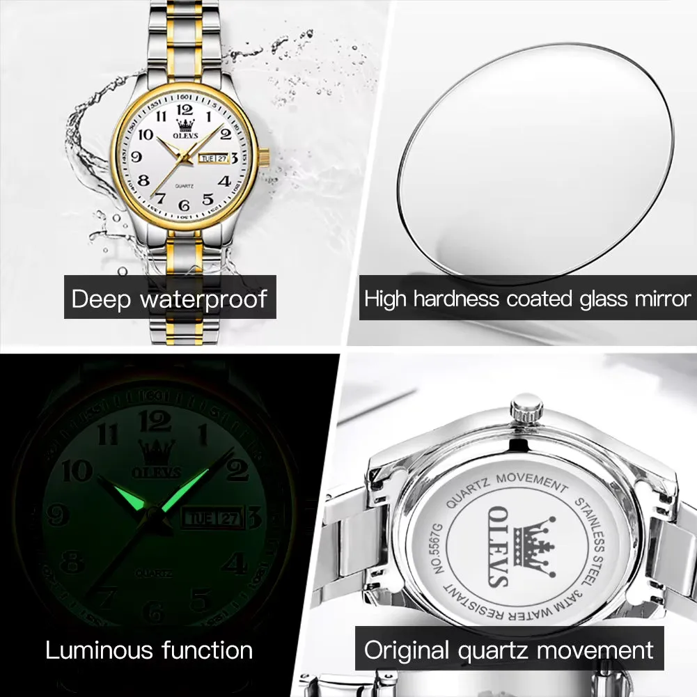 Women'S Wrist Watch Original Luxury Watches for Ladies Waterproof Stainless Steel Quartz Woman Wristwatch Gold 2022 Trend