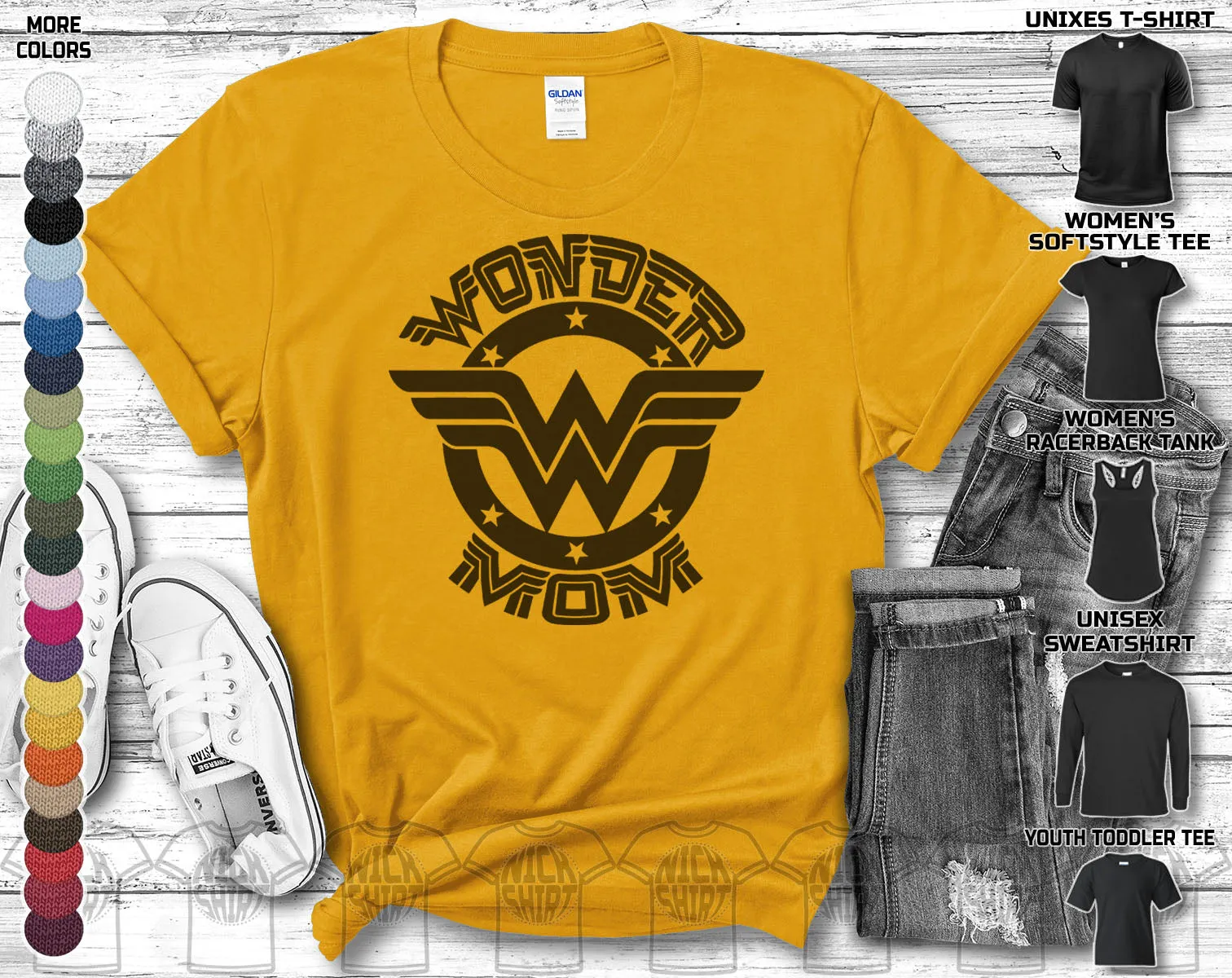 Wonder Woman Mom Boss Mothers Day Mama Mammy Love Heart Family Gift Unisex T-Shirt
