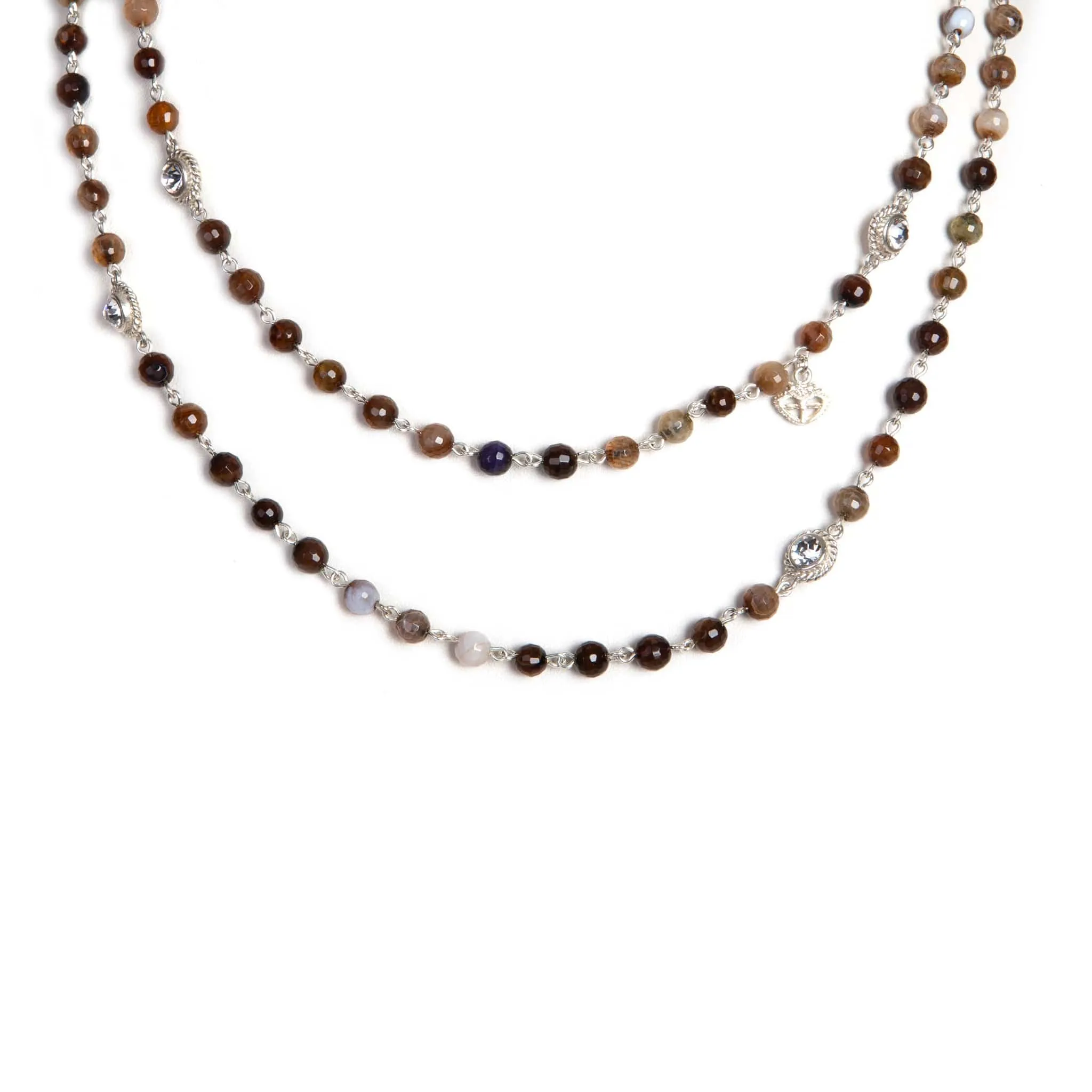 Wrap - 6mm Lux Mixed Brown Quartz