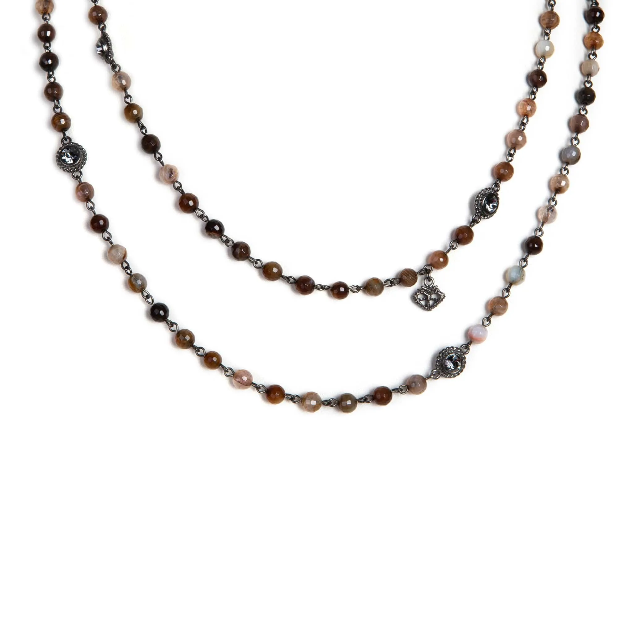 Wrap - 6mm Lux Mixed Brown Quartz
