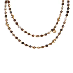 Wrap - 6mm Lux Mixed Brown Quartz