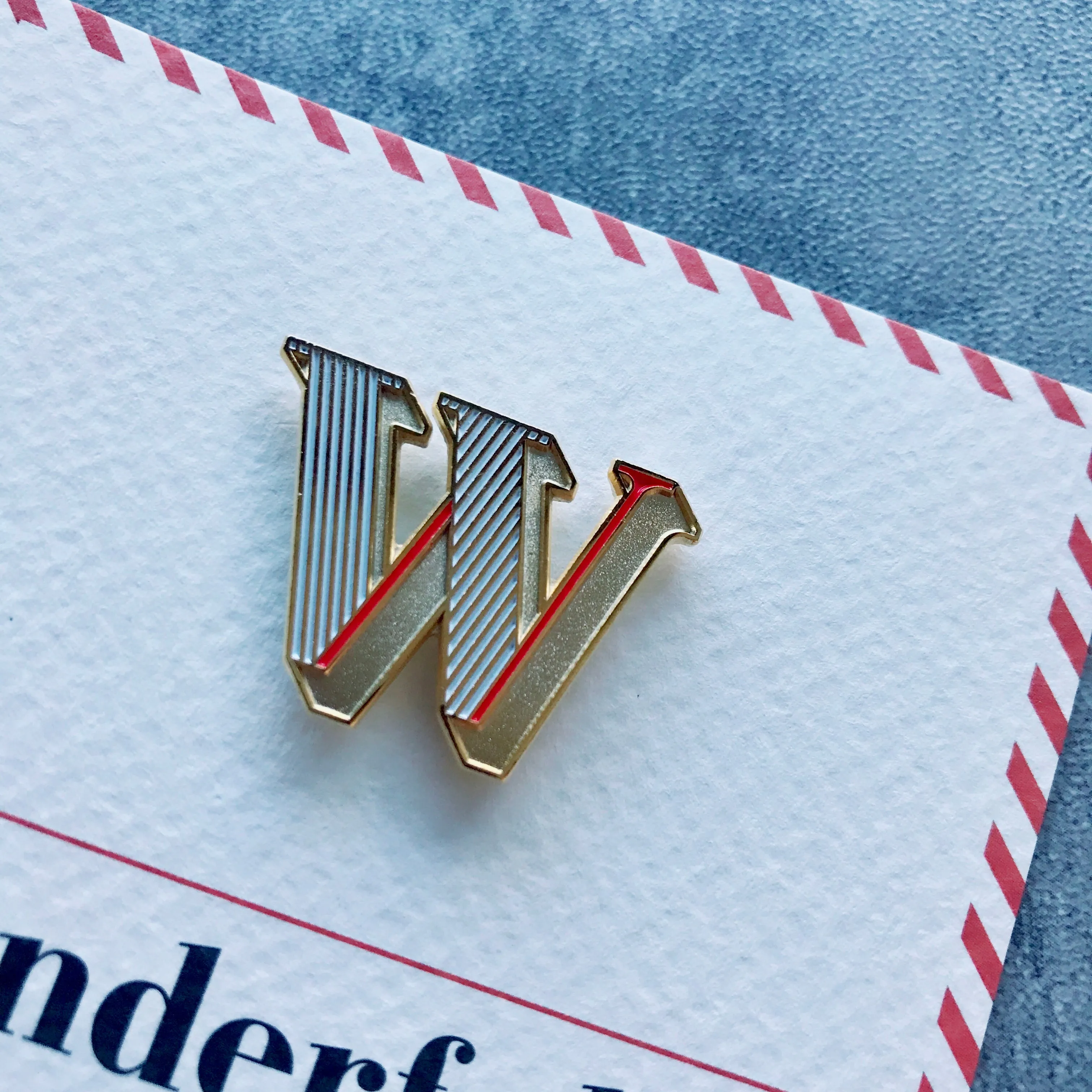 W/Wonderful Pin Badge and Card