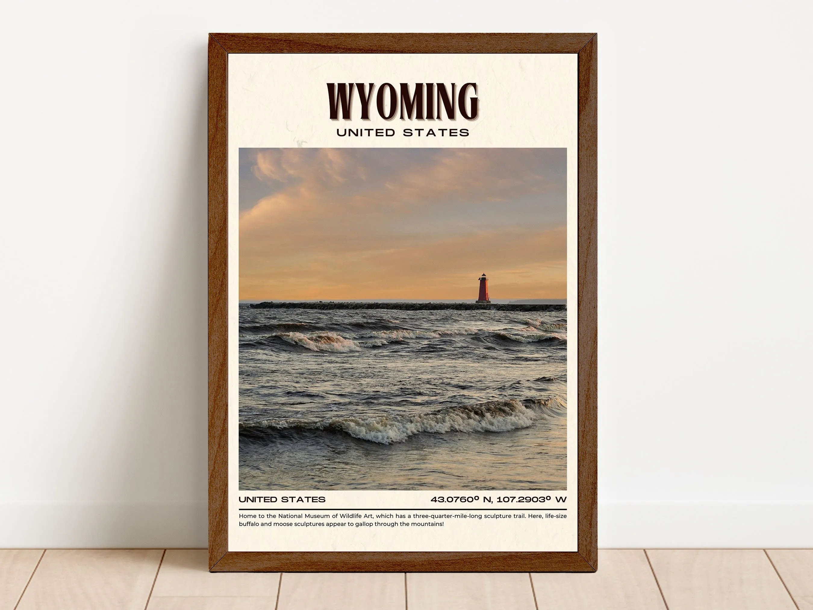 Wyoming Vintage Wall Art, USA