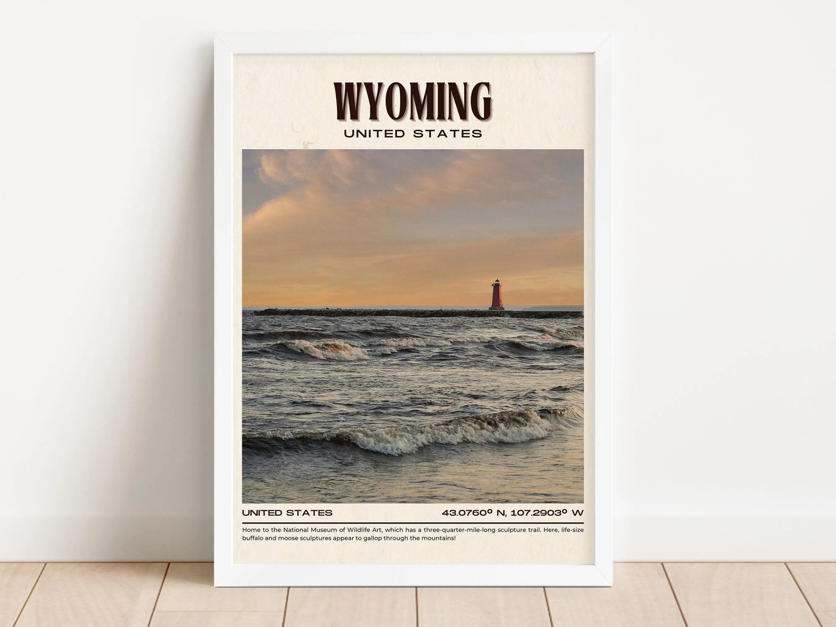 Wyoming Vintage Wall Art, USA