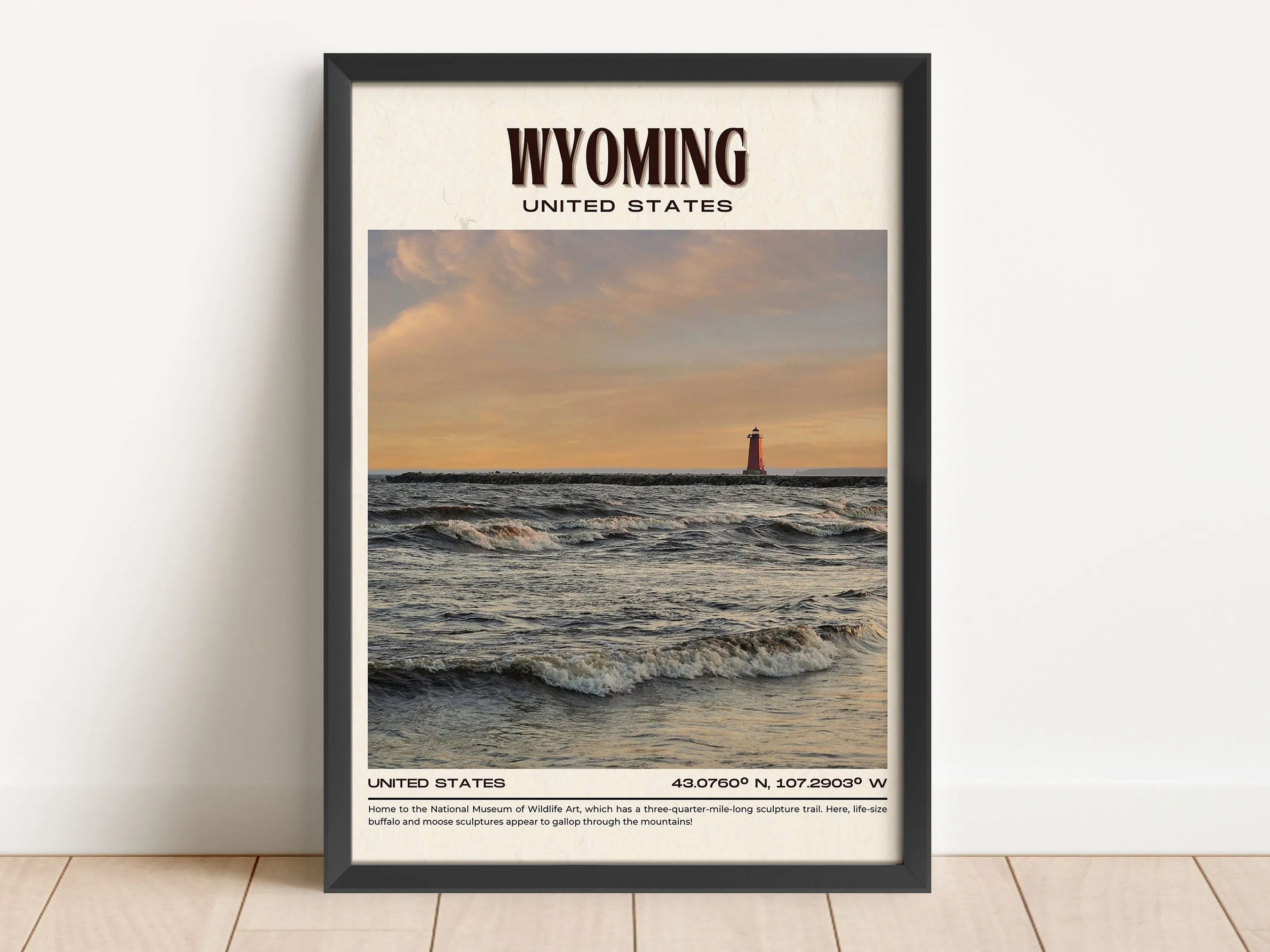 Wyoming Vintage Wall Art, USA
