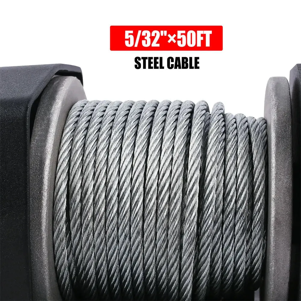 X-BULL Electric Winch 2500 LBS 12V Steel Cable ATV UTV Truck 4WD
