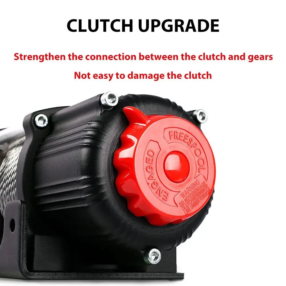 X-BULL Electric Winch 4500 LBS 12V Steel Cable ATV UTV Truck 4WD