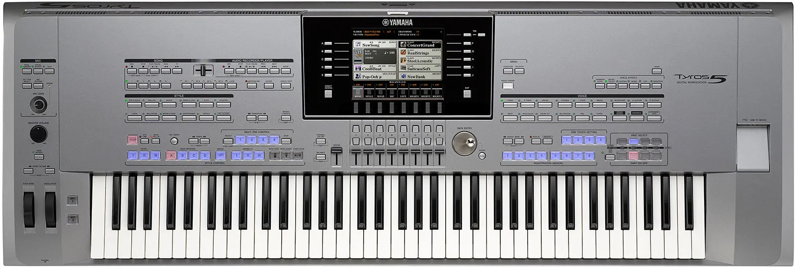 Yamaha TYROS5-76 Keyboard with TRS-MS05 Speakers & L-7S Stand [USED]