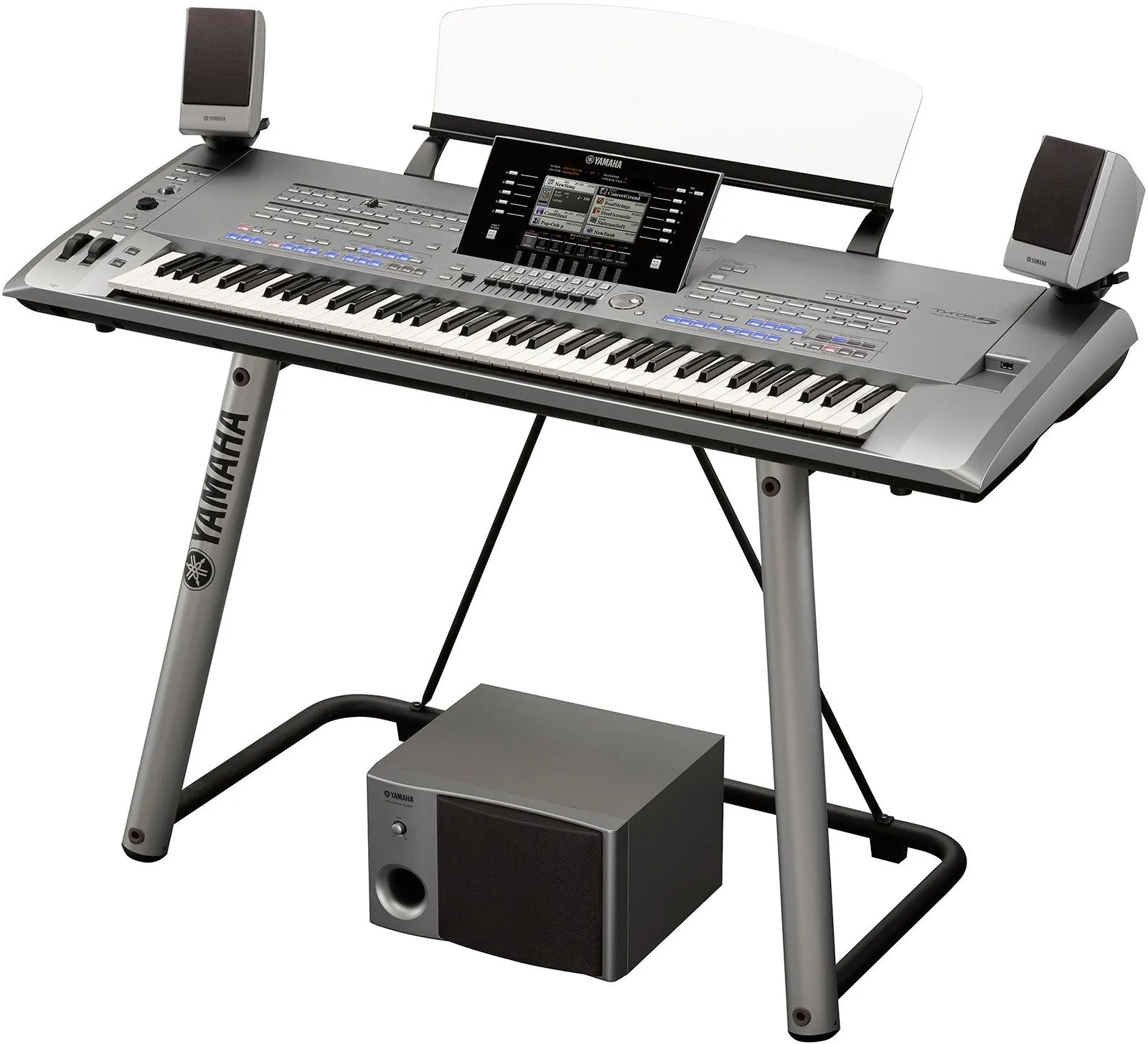 Yamaha TYROS5-76 Keyboard with TRS-MS05 Speakers & L-7S Stand [USED]