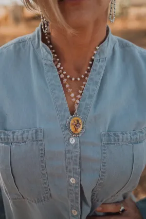 Yellow Bucking Bronco | Necklace Set