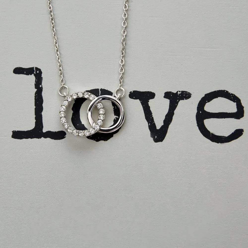 You make me smile-Perfect Pair Circle Necklace for Best Freind