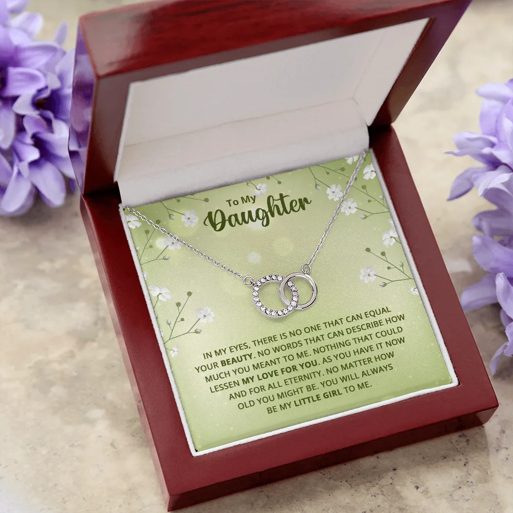 You will always be my little girl-Perfect Pair Circle Necklace for Daughter