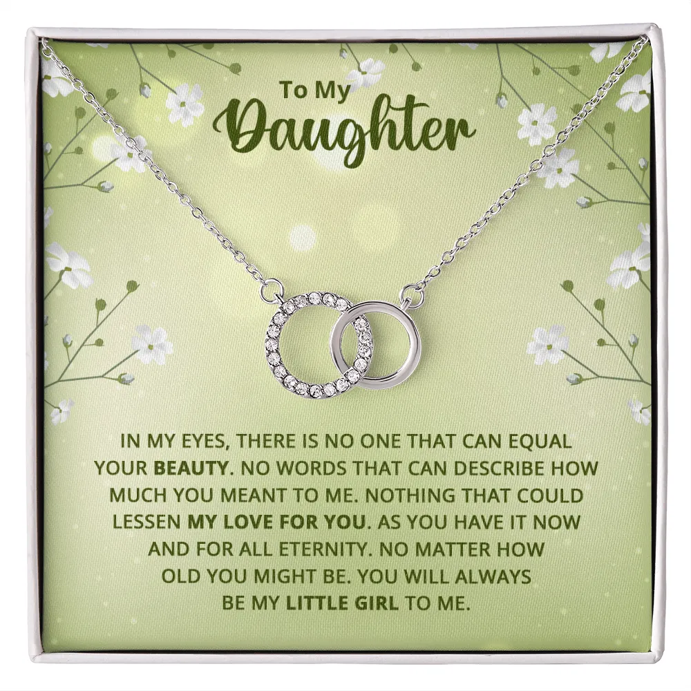 You will always be my little girl-Perfect Pair Circle Necklace for Daughter