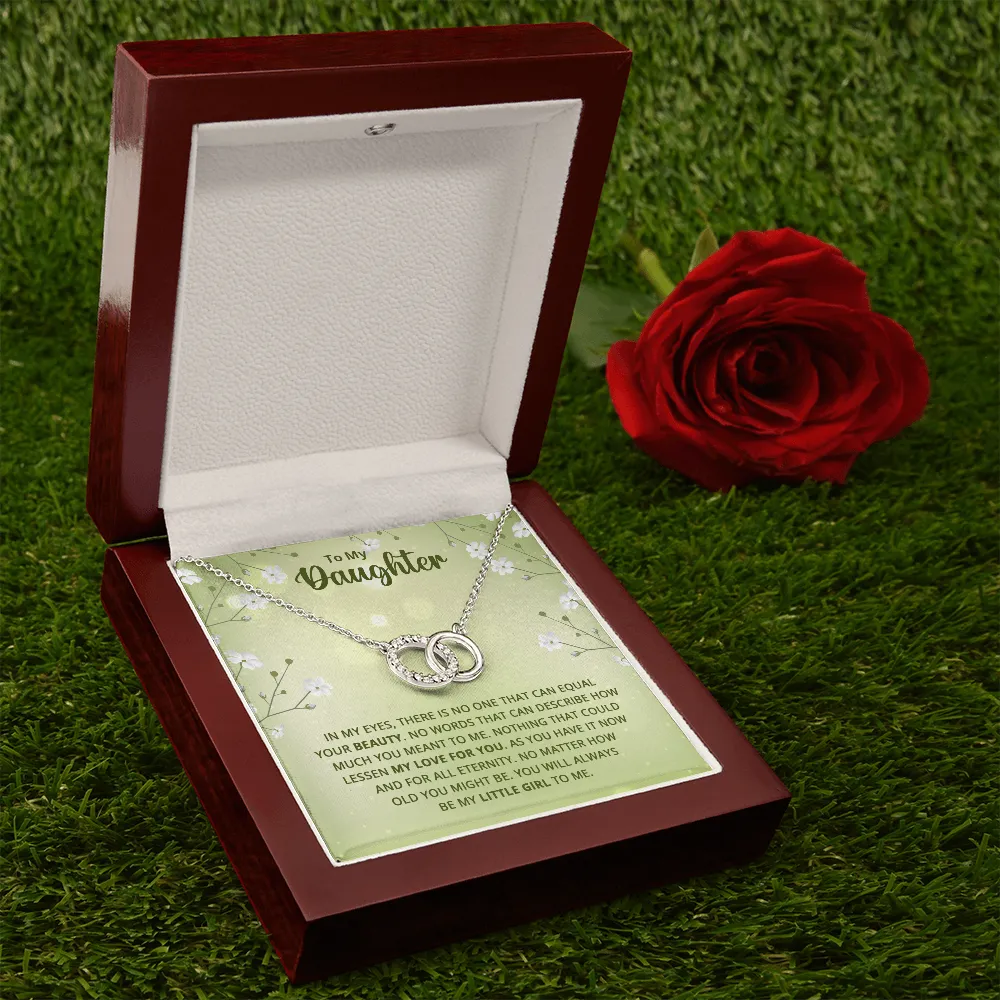 You will always be my little girl-Perfect Pair Circle Necklace for Daughter