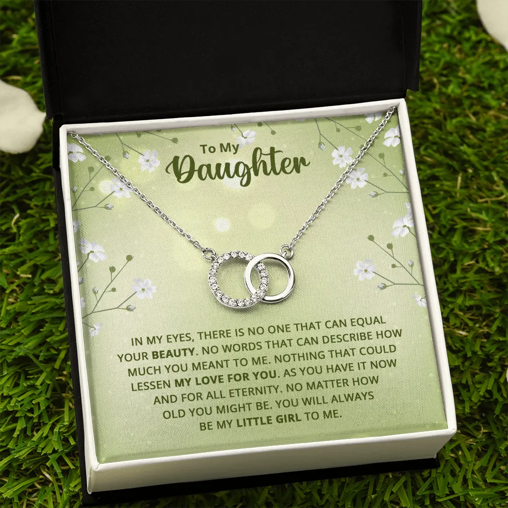 You will always be my little girl-Perfect Pair Circle Necklace for Daughter
