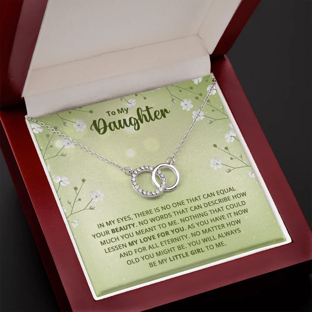 You will always be my little girl-Perfect Pair Circle Necklace for Daughter