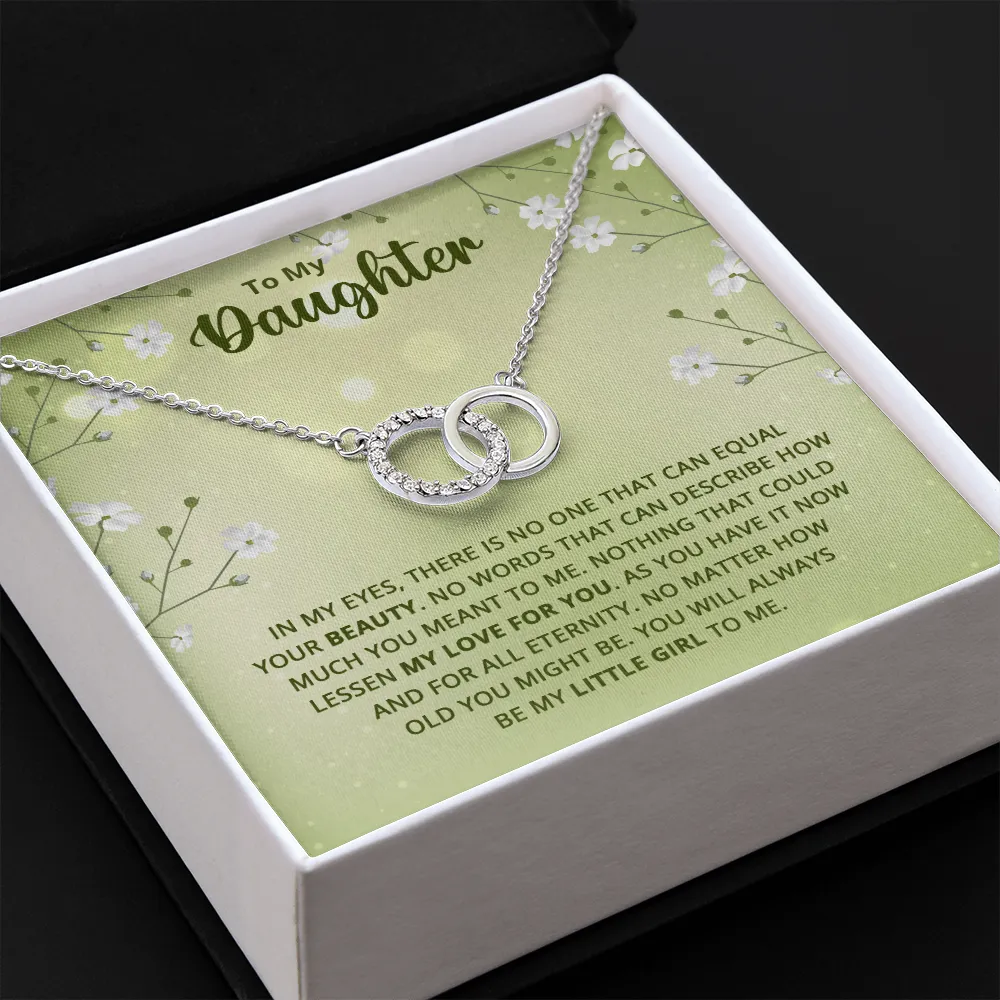 You will always be my little girl-Perfect Pair Circle Necklace for Daughter