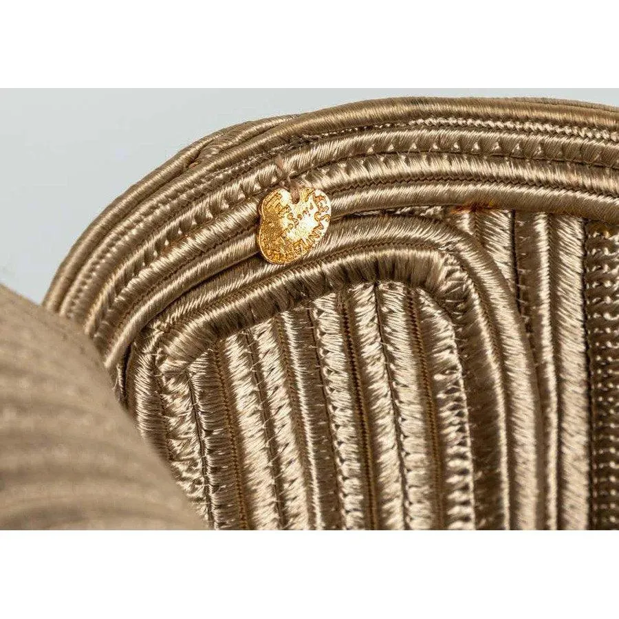 YVES SAINT LAURENT Champagne Ivory Top Handle Passementerie 1990s Bag