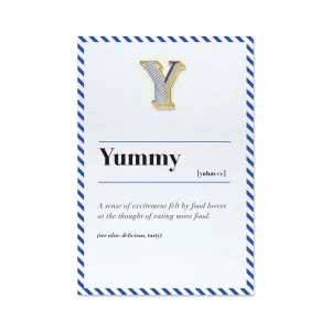 Y/Yummy Pin Badge and Card