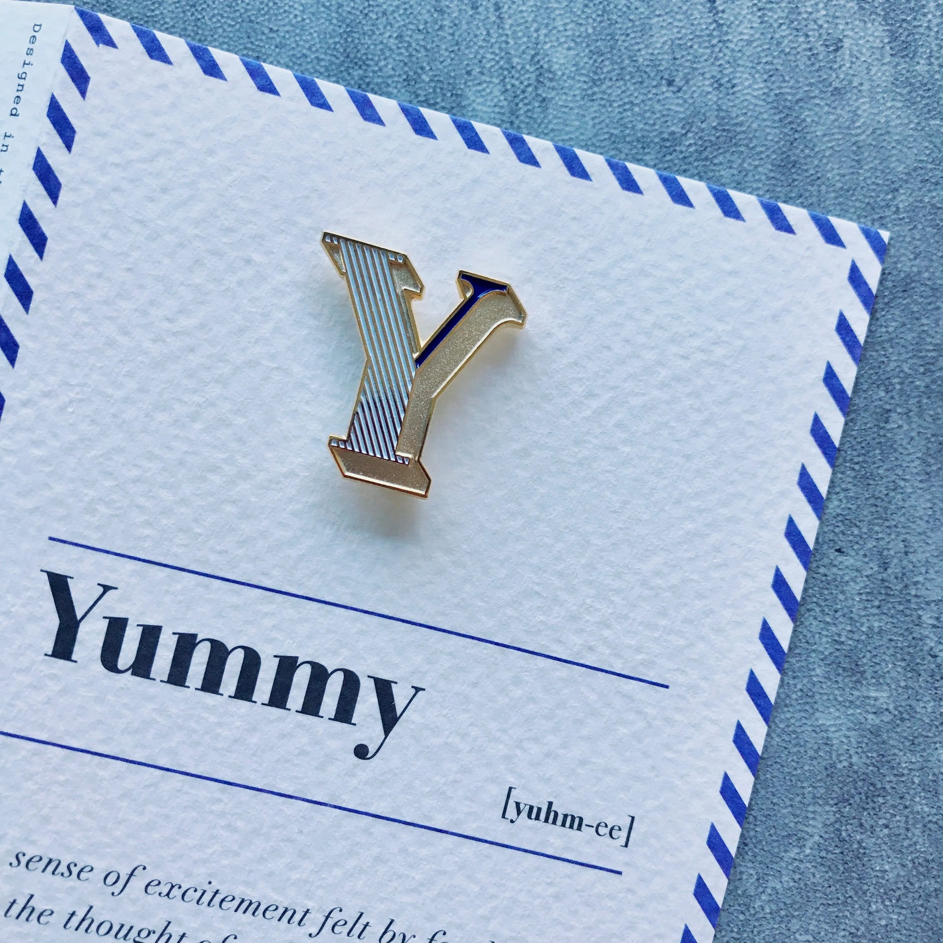 Y/Yummy Pin Badge and Card