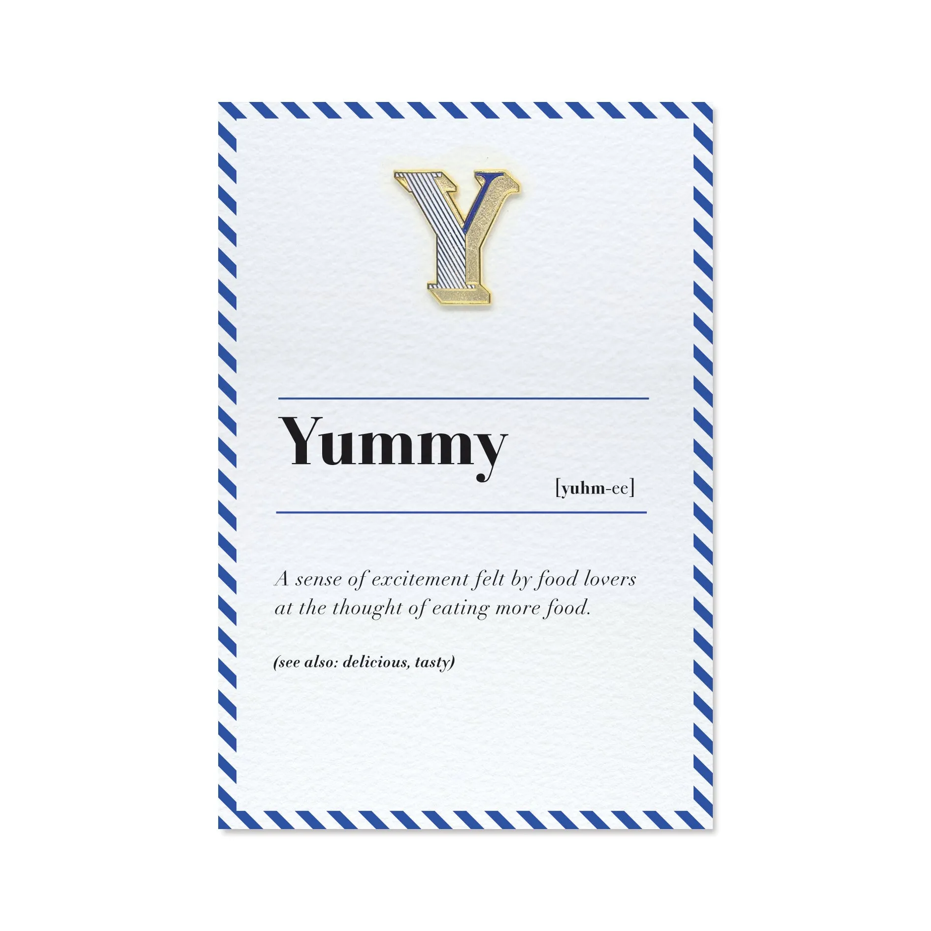 Y/Yummy Pin Badge and Card