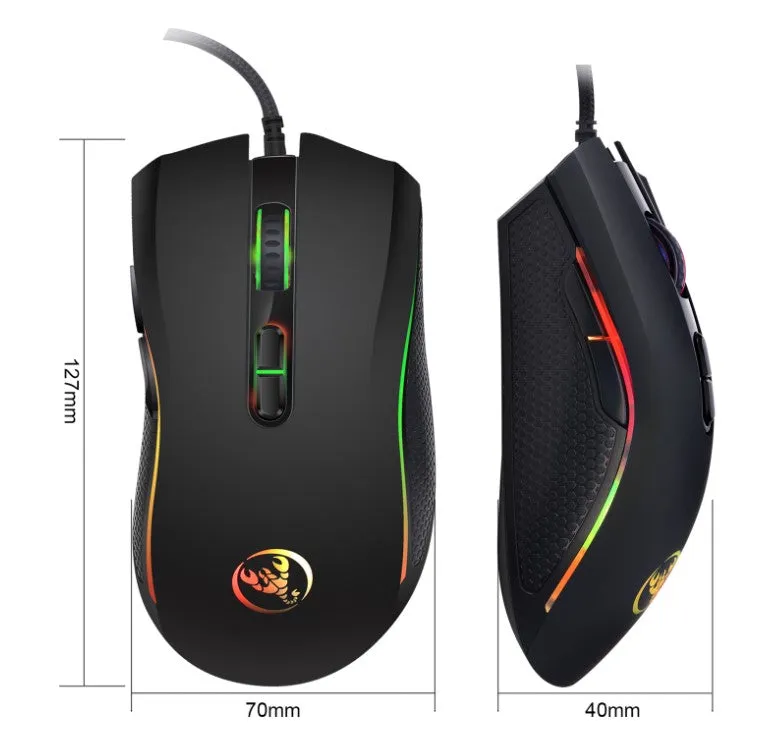 YZ Premiums | Comfortable Ergonomic Wired Gaming Mouse | Fire Buttons