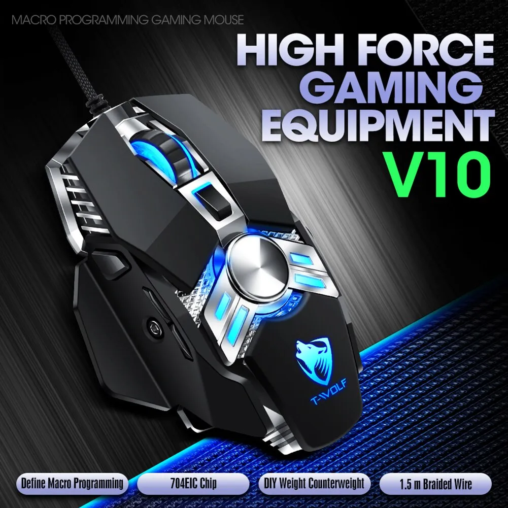 YZ Premiums | Ergonomic Wired Gaming Mouse G Tech | Adjustable Backlight