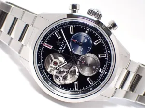 ZENITH Chrono Master opened black 03.3300.3604/21.M3300 Genuine goods Mens 182201843