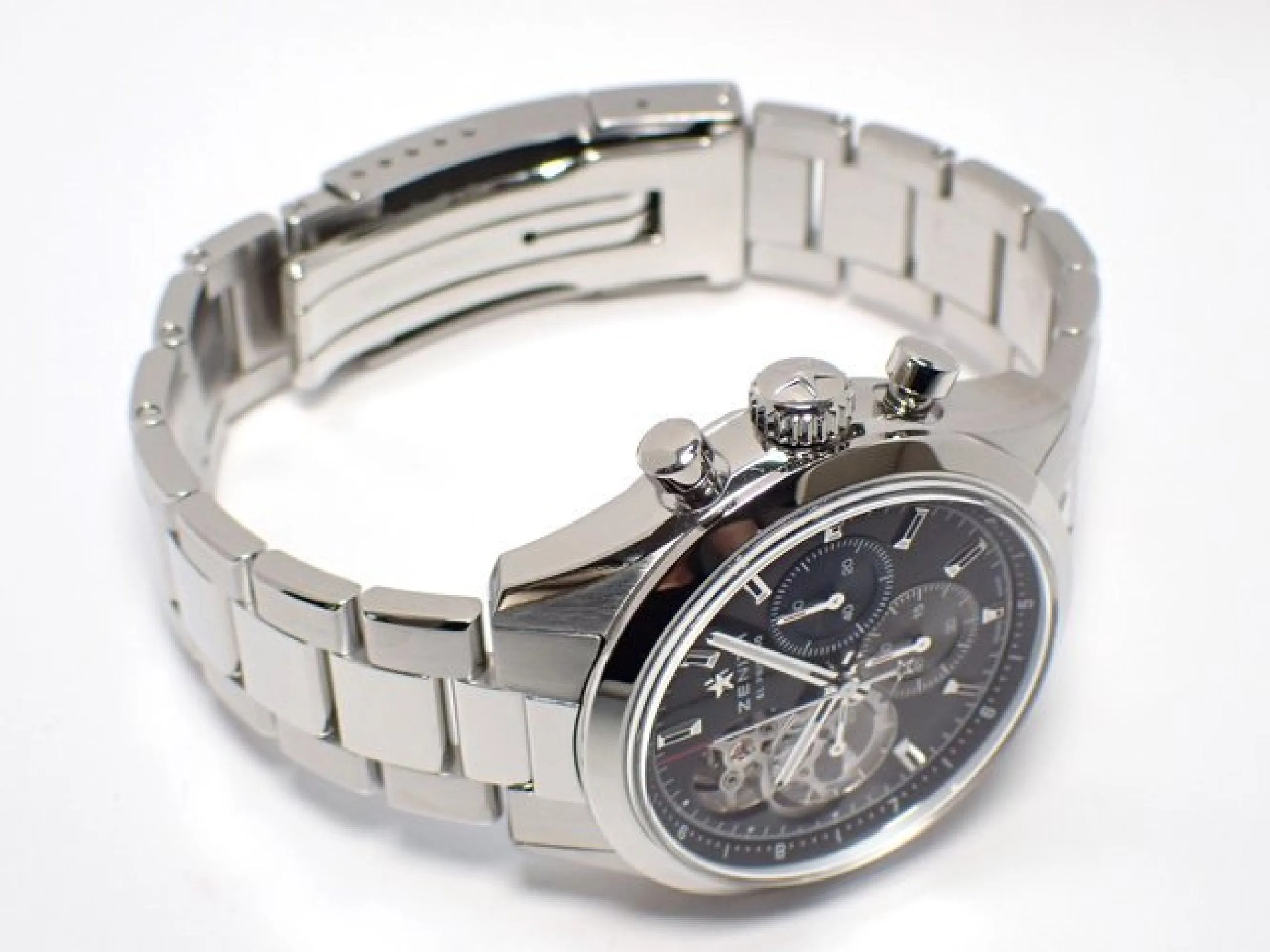 ZENITH Chrono Master opened black 03.3300.3604/21.M3300 Genuine goods Mens 182201843