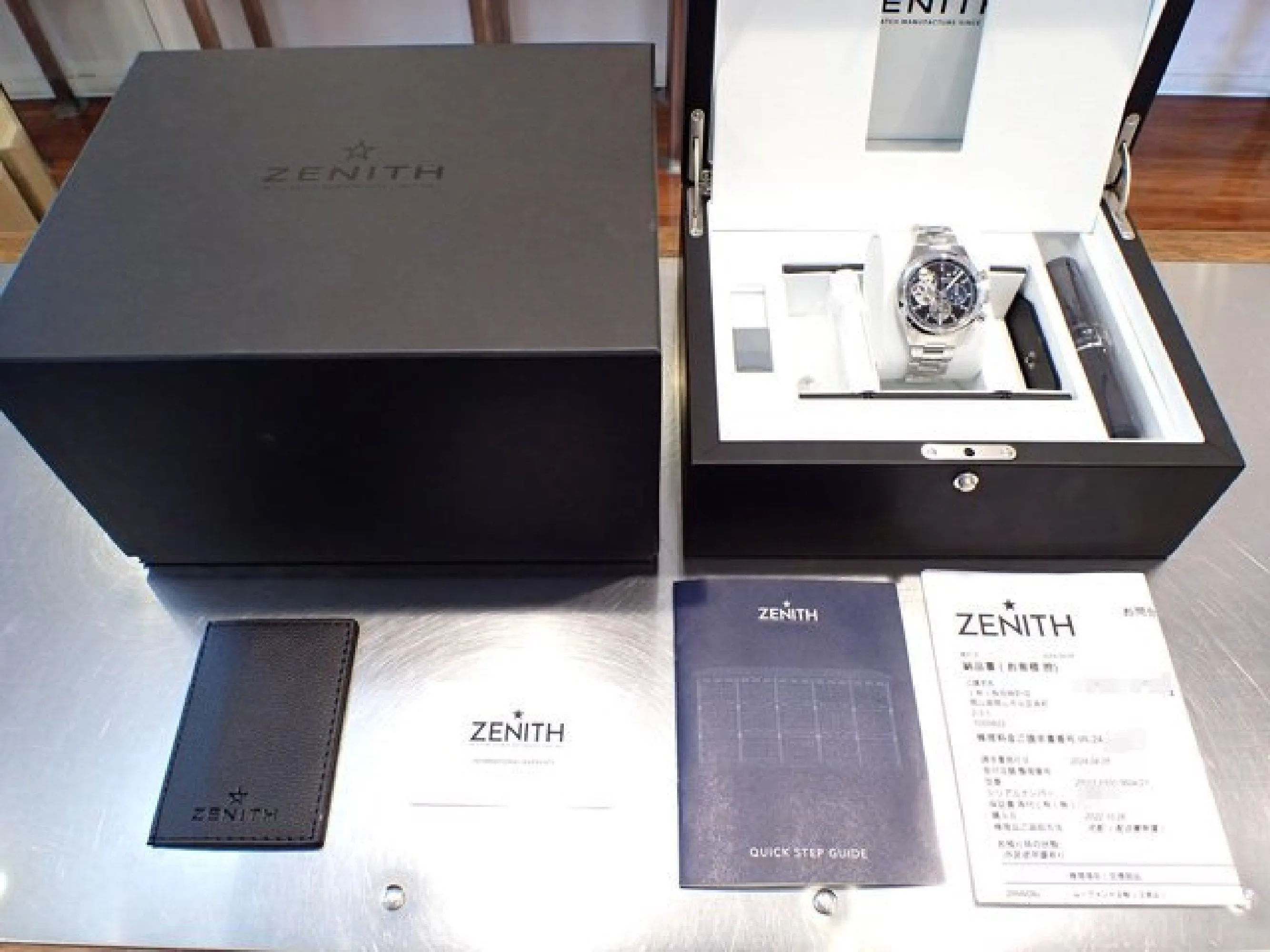 ZENITH Chrono Master opened black 03.3300.3604/21.M3300 Genuine goods Mens 182201843