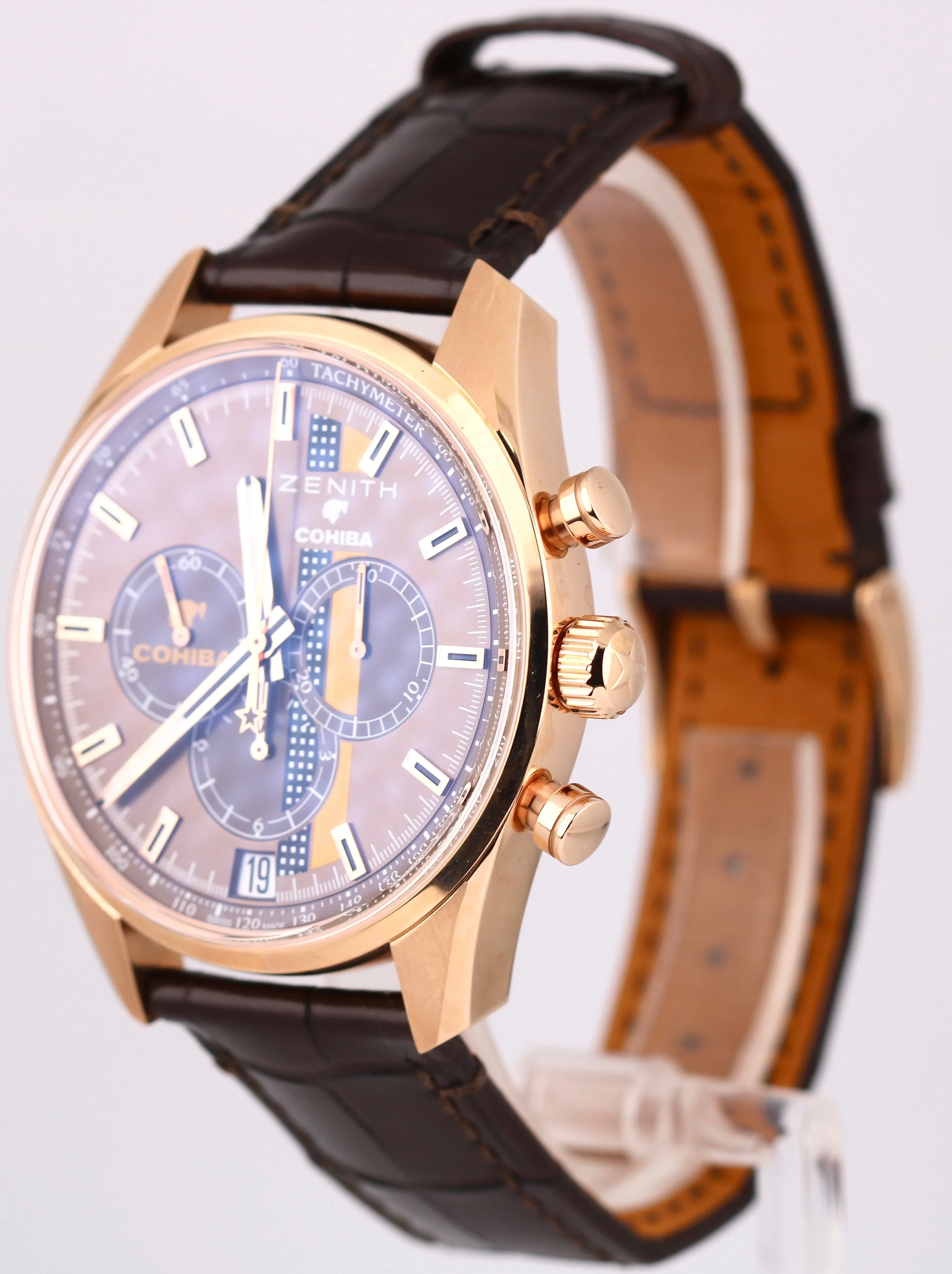 Zenith El Primero Chronomaster Legend Of Cohiba 40mm 18K Rose Watch 18.2041.400